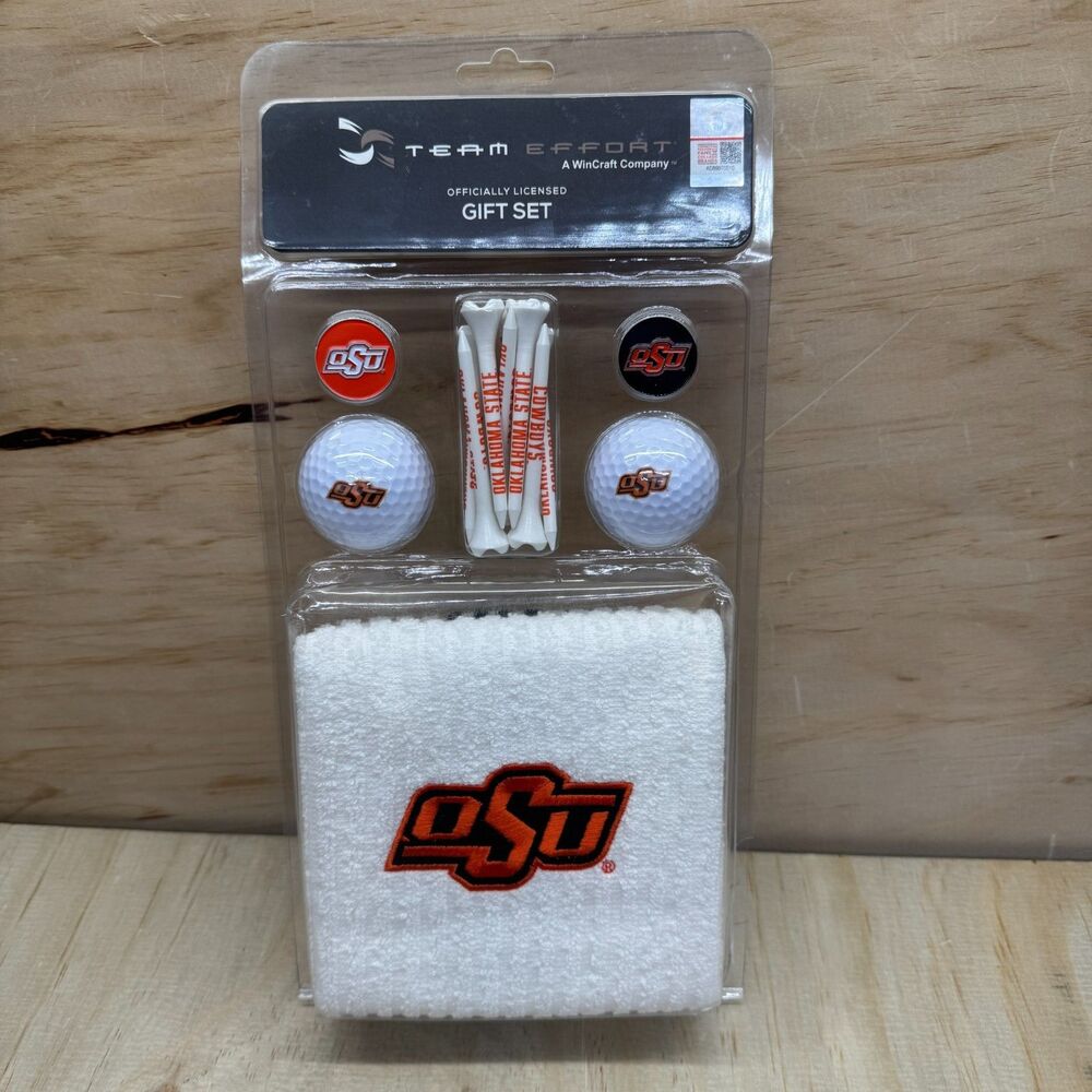 NEW Oklahoma State Cowboys Team Effort Golf Gift Set